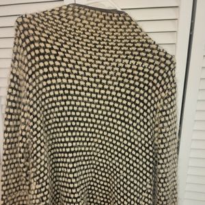 SOLD Beautiful Fur Crochey Sweater Cape